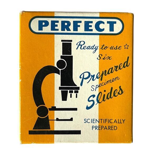 Perfect Other - 6 Perfect Brand 1” x 3” Prepared Specimen Slides Butterflies and Worms No 810